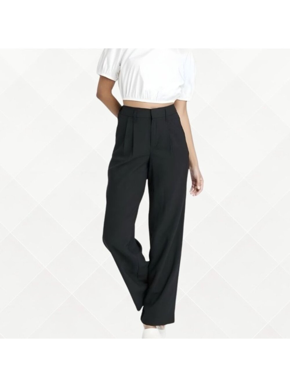 A New Day Signature Crepe Essential Trouser • Black • Size 12 • NWT • WPT-100072